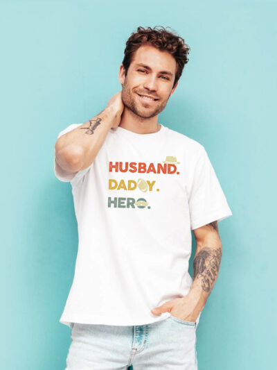 Husband Daddy Hero Men Tshirt