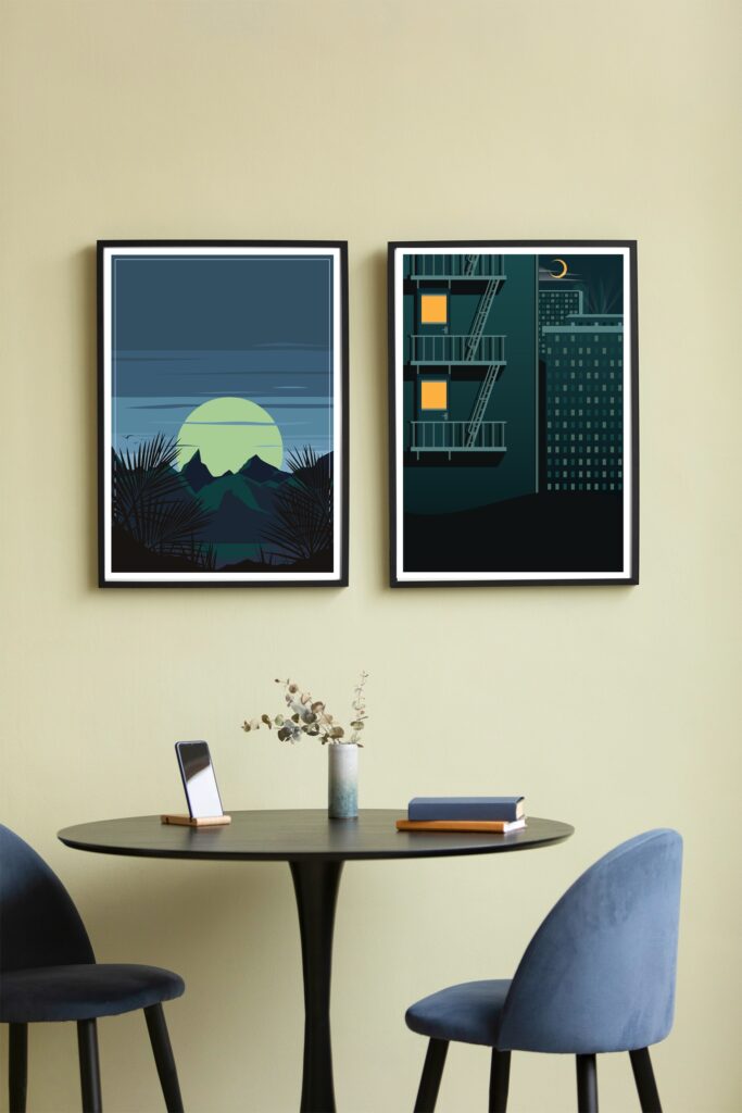 Night illustration Poster - 2 Posters