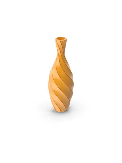 Striped Abstract Yellow Flower Vase