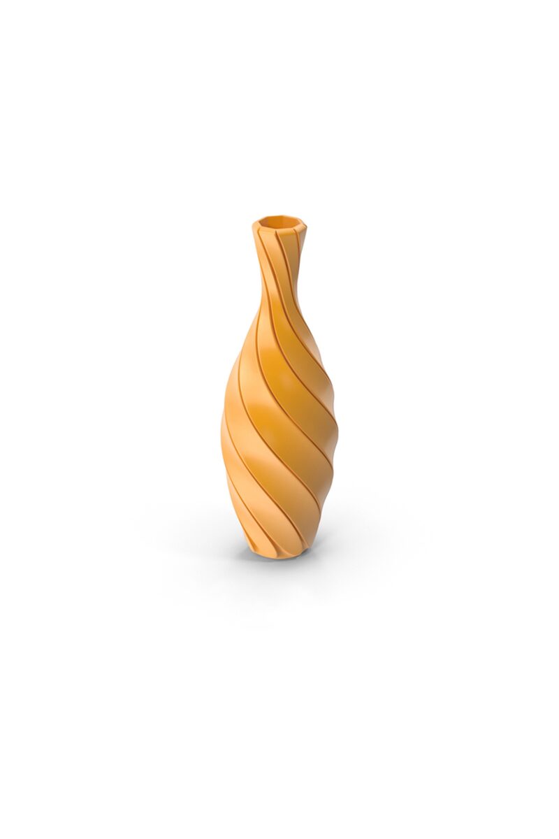 Striped Abstract Yellow Flower Vase