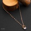 Rose Gold Plated Double Heart Pendant Necklace - WNA1006