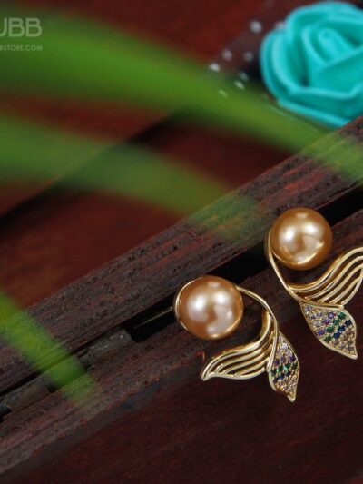 Korean Gold-Plated Delicate Siren Stud Earring