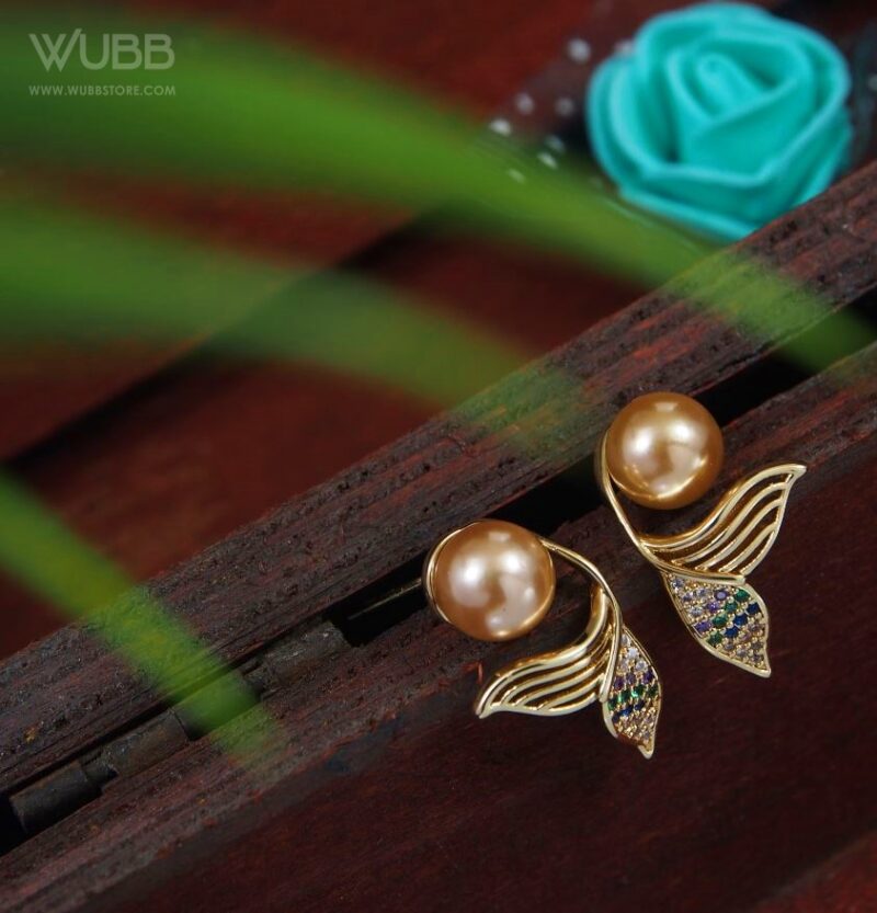 Korean Gold-Plated Delicate Siren Stud Earring