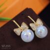 Korean Gold-plated Pearl Drop Earring - WAA1002