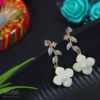 Gold Plated Dazzling Leaf Dangler Earring - WAA1006