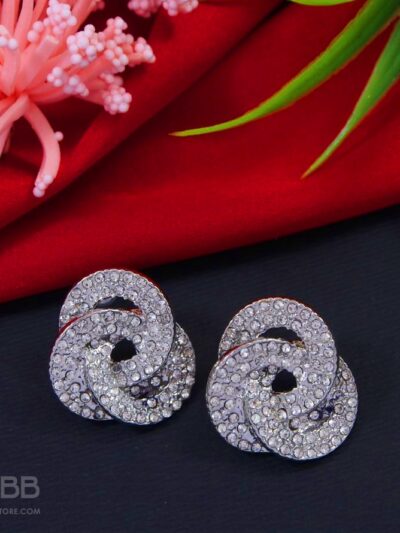 Silver Plated Tangling Knot Earring - WAA1011