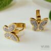 Gold Plated Butterfly shaped Earring- WAA 1022