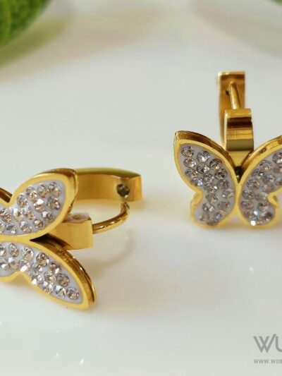 Gold Plated Butterfly shaped Earring- WAA 1022