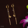 Gold Plated Butterfly Hanging Earring- WAA 1030