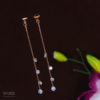 Rose Gold Plated Tiny Pearl Hanging Earring- WAA 1032