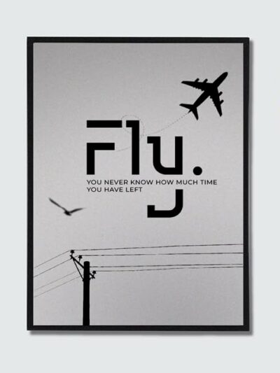 Fly High Airplane Inspirational Wall Art