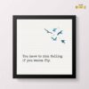 Risk Falling If You Wanna Fly motivational wall art by WUBB