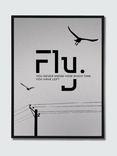 Fly High Inspirational Bird Wall Art Poster for Office Decor