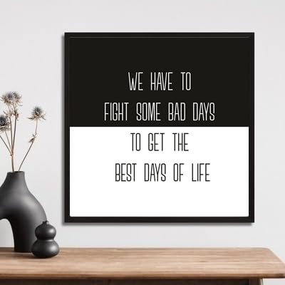 Buy Fight Through Bad Days Motivational Framed Poster