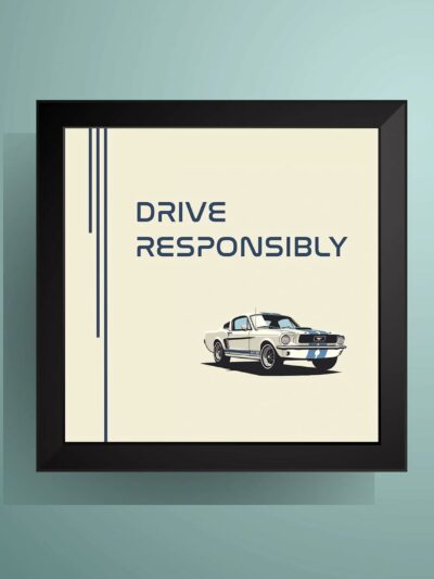 Drive Responsibly Classic Vintage Car Mustang Wall Art Poster