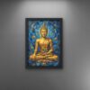 "Prism Design Buddha" Abstract Geometric Spiritual Wall Art Poster