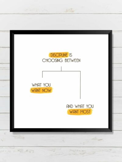 Discipline Motivational Wall Art Poster