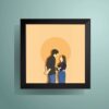 Just Love Minimalist Couple Wall Art Poster