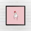 Korean Heart Sign Wall Art Minimalist Poster