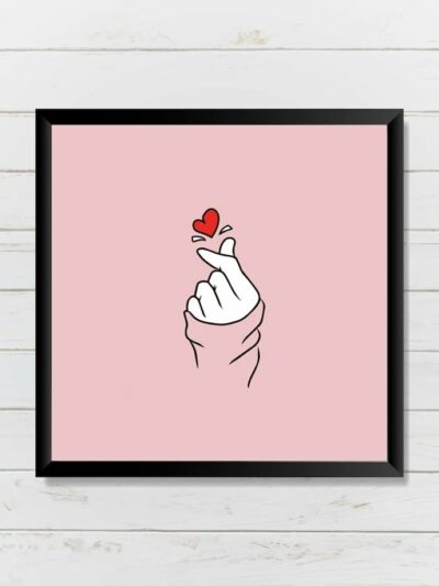 Korean Heart Sign Wall Art Minimalist Poster