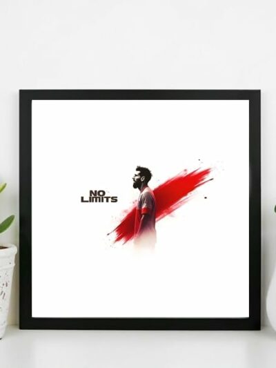 No Limits – Lionel Messi Minimalist Motivational Quote Painting