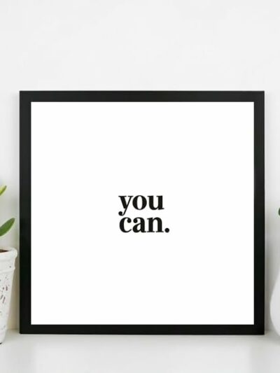 You Can Minimalist Motivational Quote Wall Art Poster