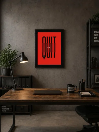 Don’t Quit Motivational Wall Art Poster