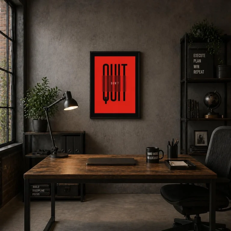 Don’t Quit Motivational Wall Art Poster
