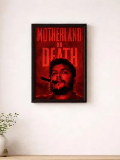 Motherland or Death Che Guevara Revolutionary Portrait Wall Art Poster