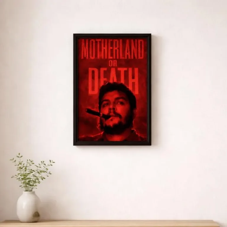 Motherland or Death Che Guevara Revolutionary Portrait Wall Art Poster