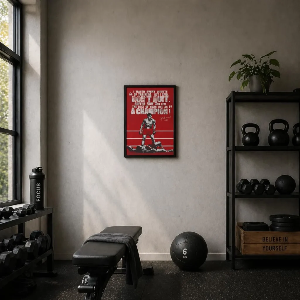 Victory Mindset Boxing Motivation Wall Art Poster