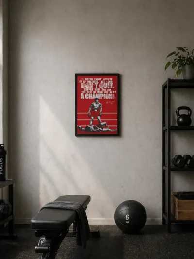 Victory Mindset Boxing Motivation Wall Art Poster
