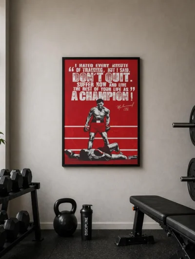 Victory Mindset Boxing Motivation Wall Art Poster